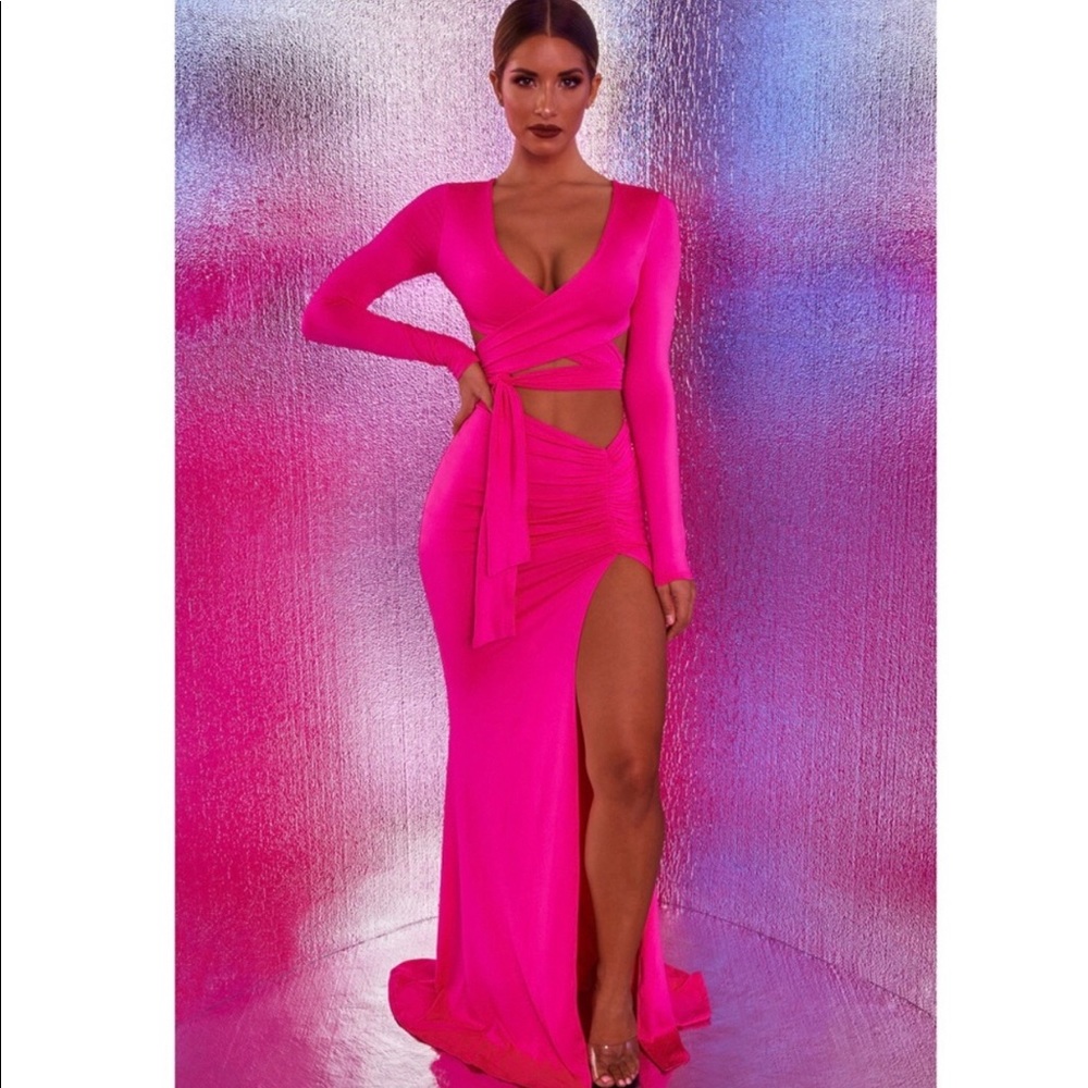 Hot Pink Skirt and Top